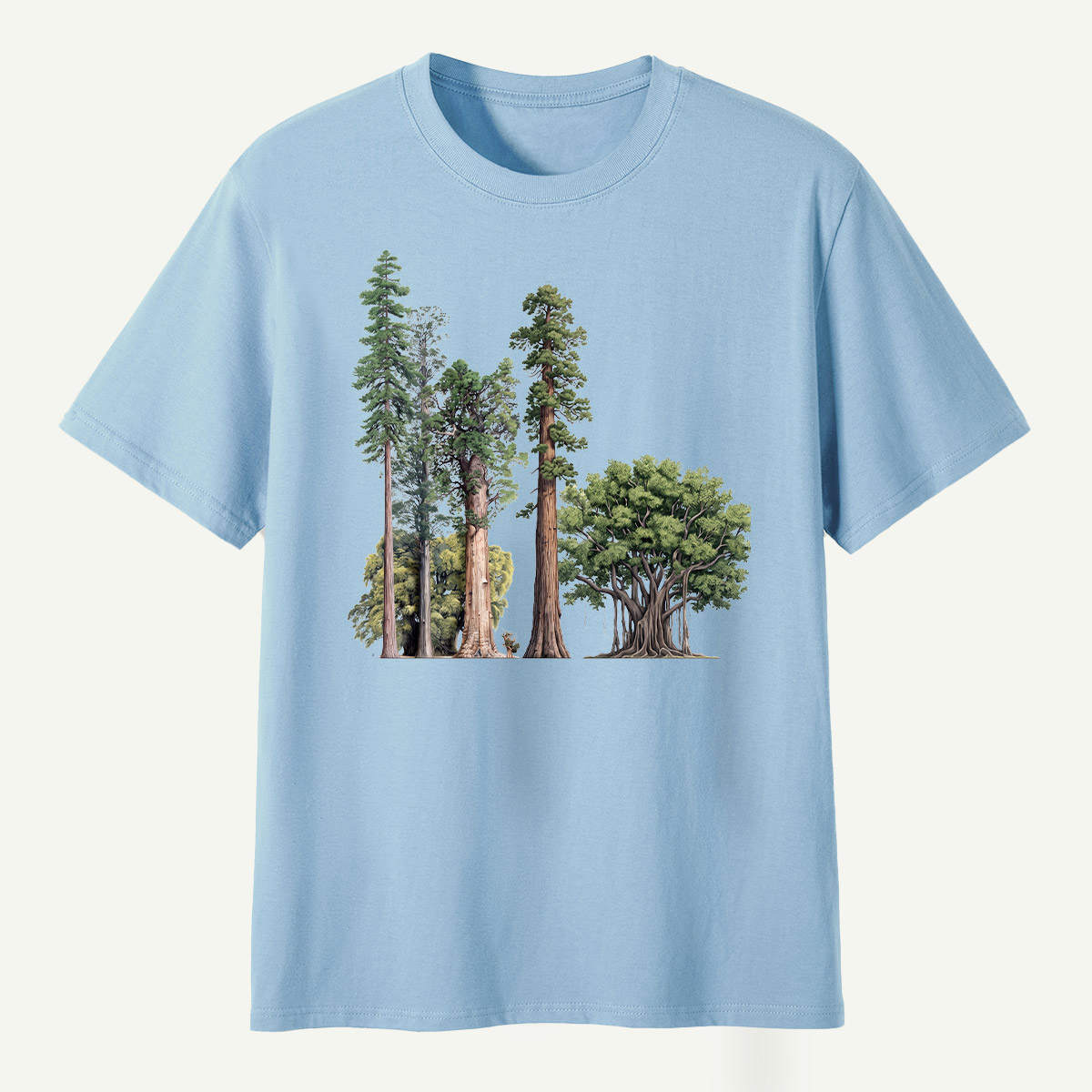 Giant Redwood Forest Botanical Study T-Shirt