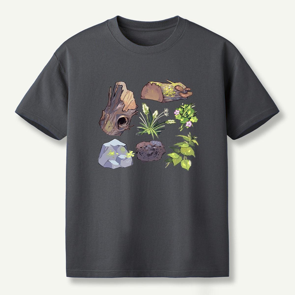 Woodland Moss Rock Nature Collection T-Shirt