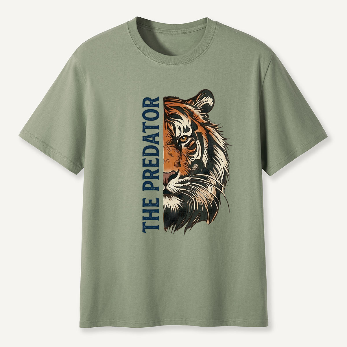 Half Face Tiger Predator T-Shirt