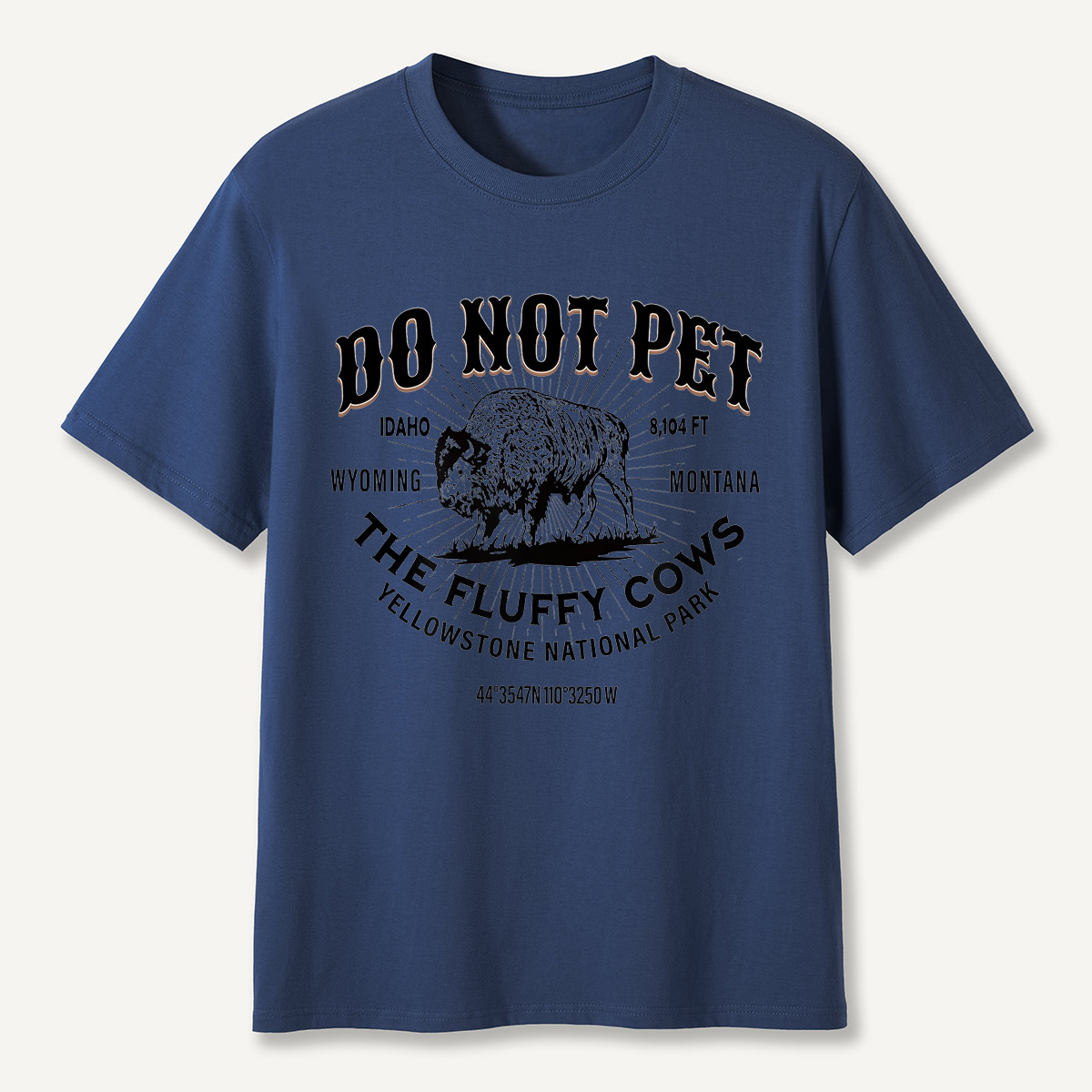 Do Not Pet the Fluffy Cows Yellowstone Coordinates T-Shirt
