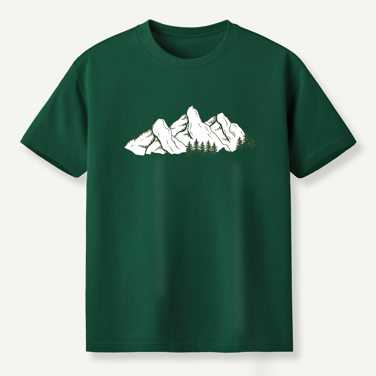 Minimal Mountain Range Line Art T-Shirt