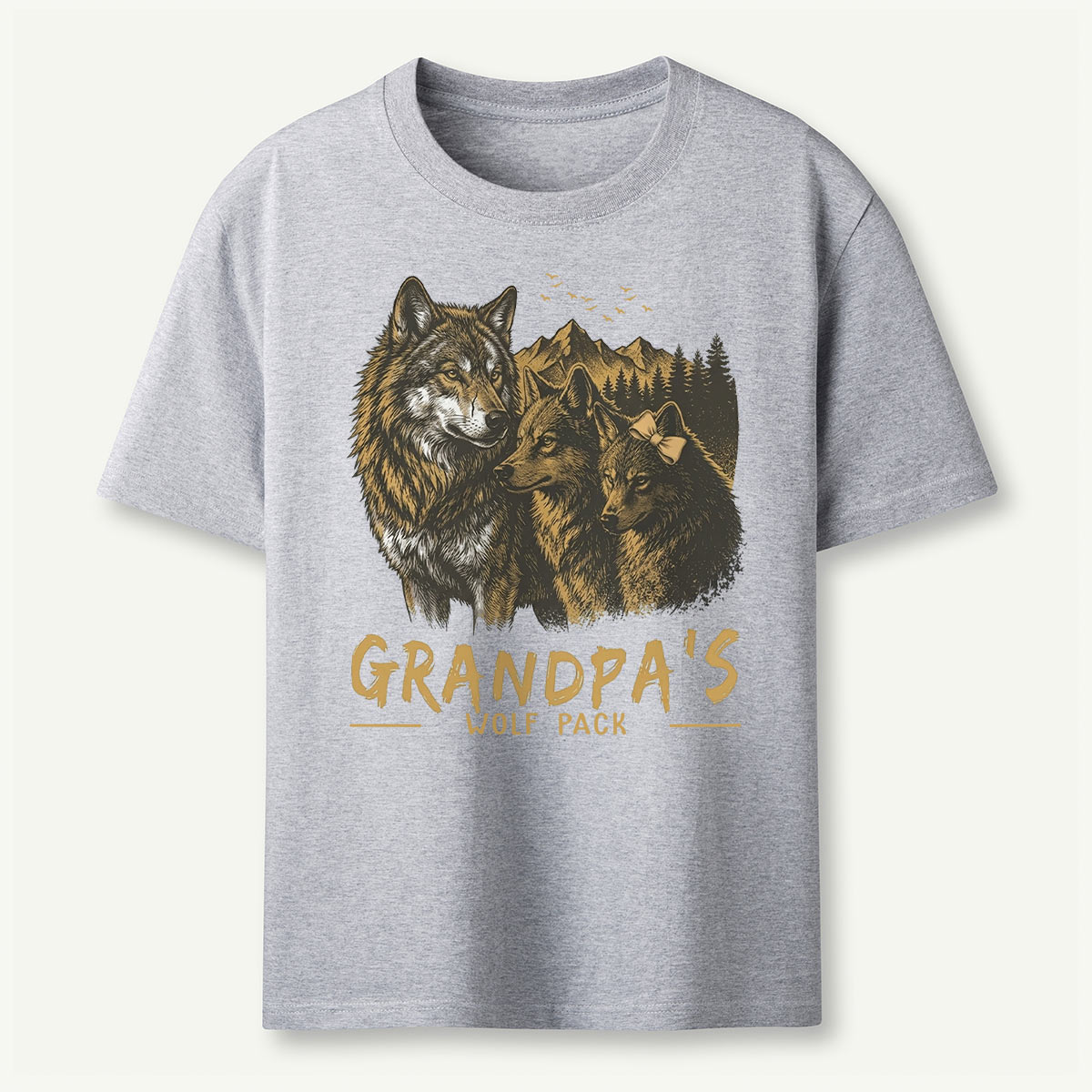 Grandpa’s Wolf Pack Mountain T-Shirt