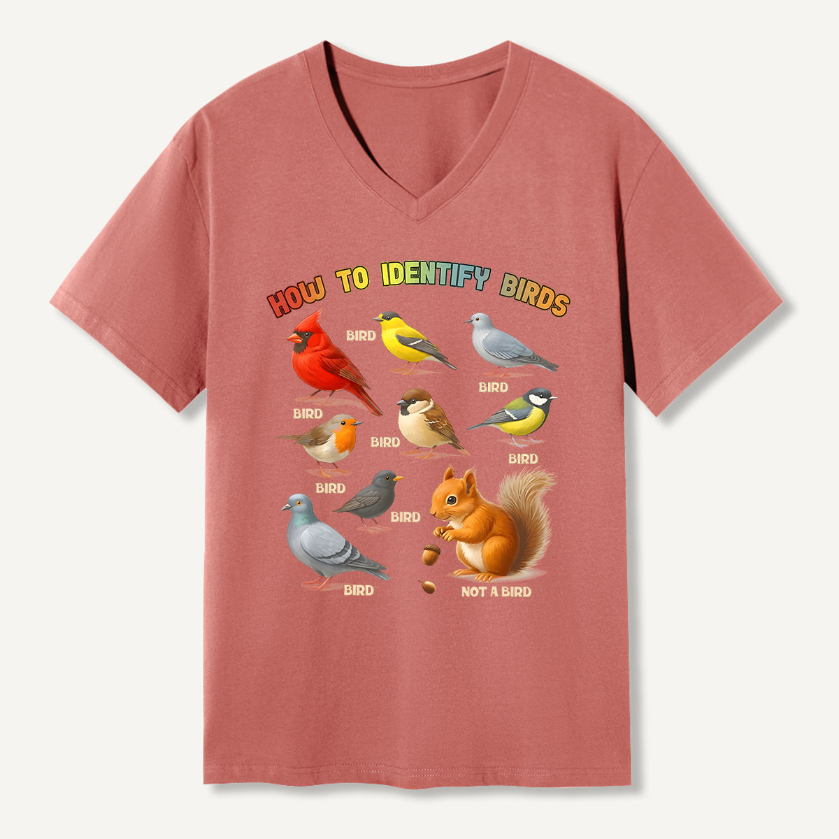 How to Identify Birds V-neck T-Shirt