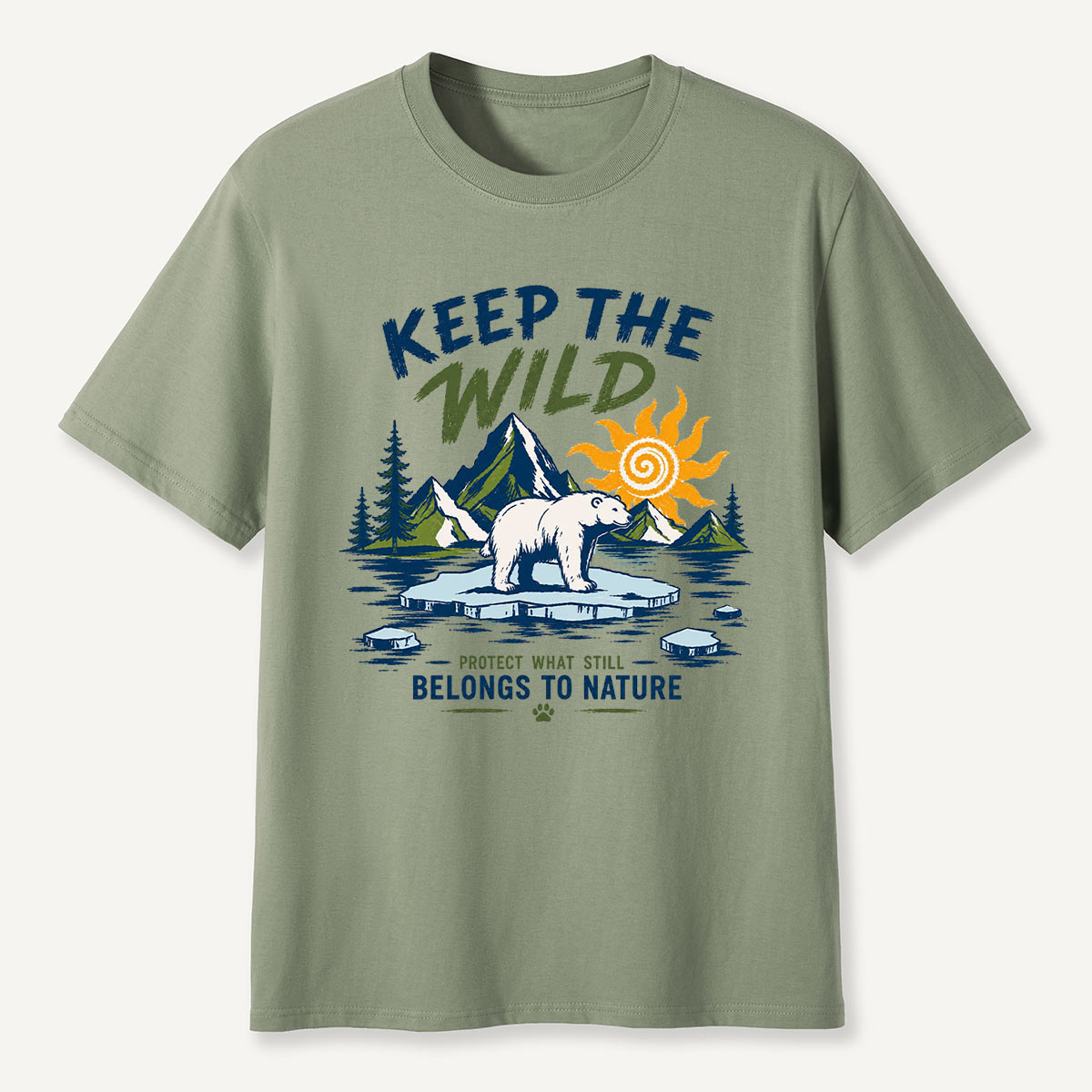 Keep the Wild Outdoor Adventure Wild Arctic Bear T-Shirt