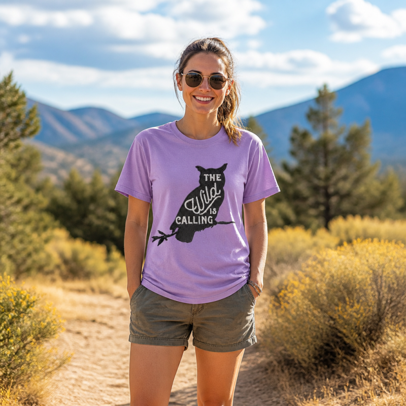 The Wild Is Calling Owl Silhouette T-Shirt