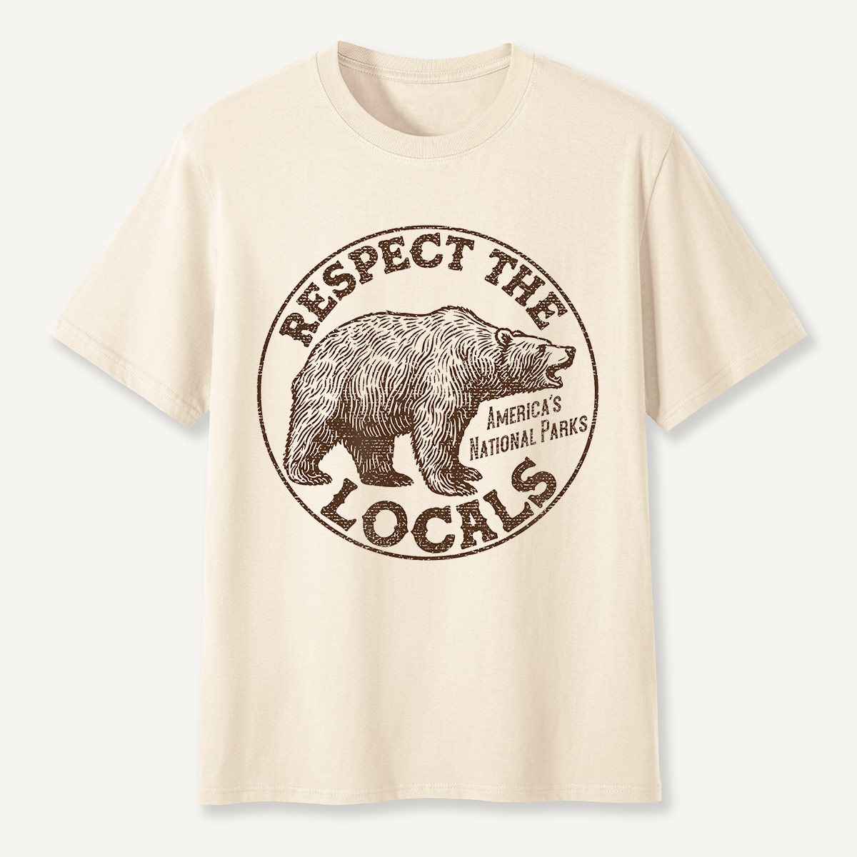 Respect the Locals Bear National Parks  T-Shirt