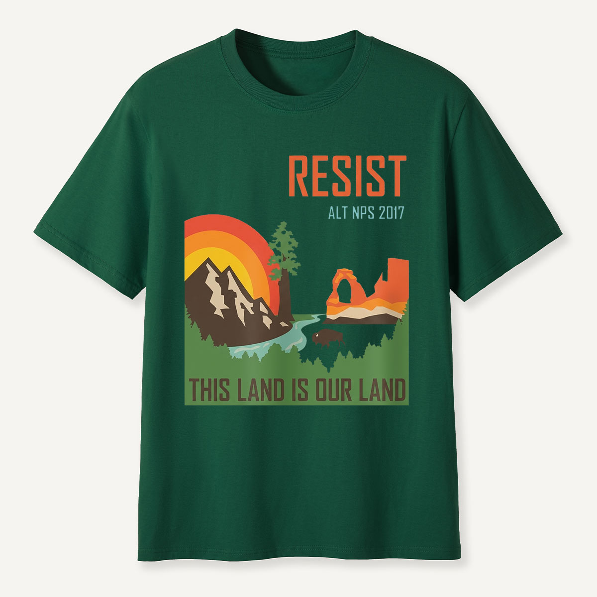 Retro Wilderness Landscape Mountain Adventure T-Shirt