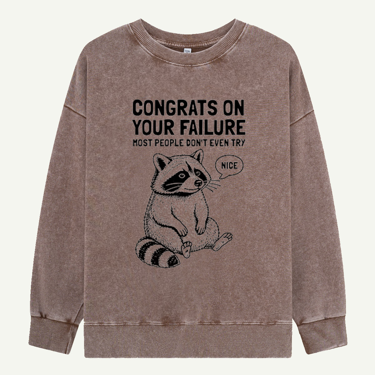 Raccoon Failure Support Club Washed Sweatshirts