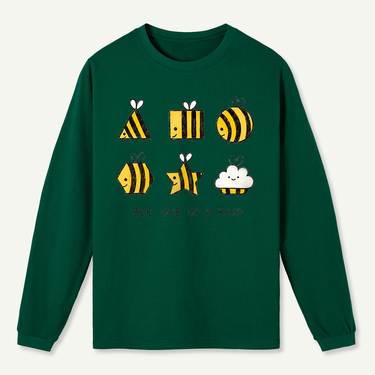 Bee One of a Kind Shapes Long Sleeve T-Shirt