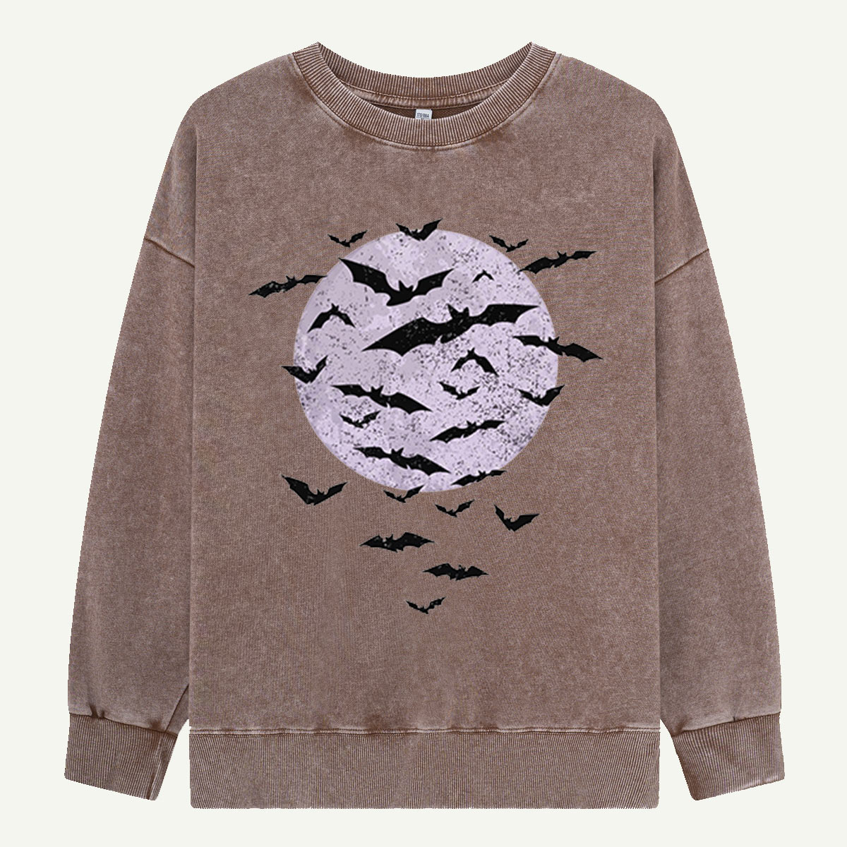 Bats Around Full Moon Washed Sweatshirts