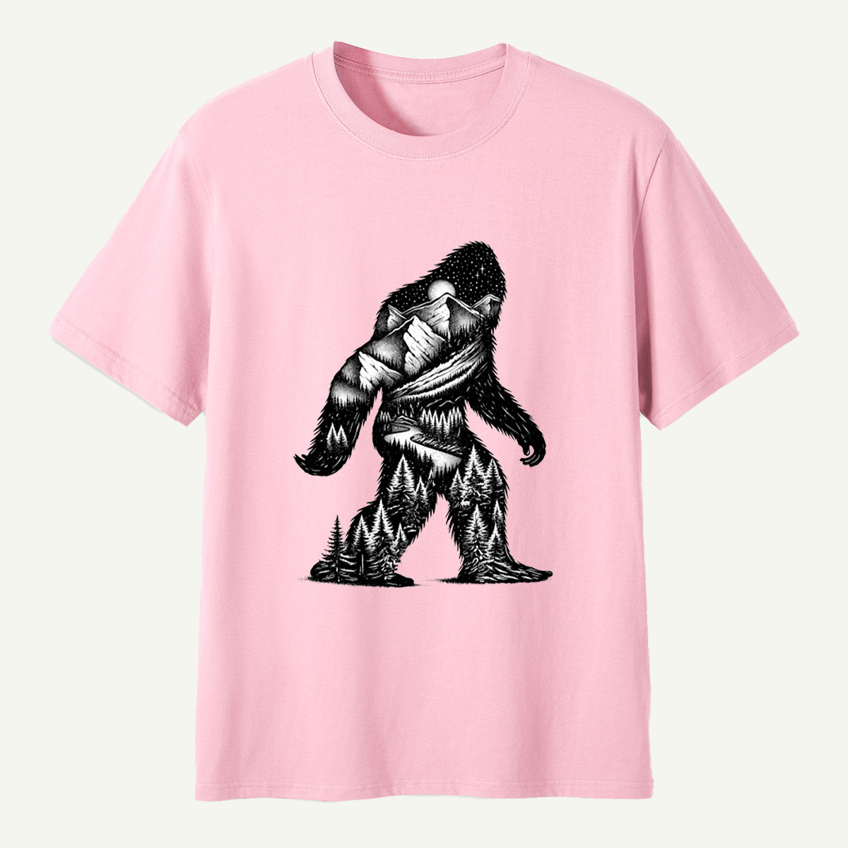 Gorilla Mountain Forest River Wilderness Silhouette T-Shirt