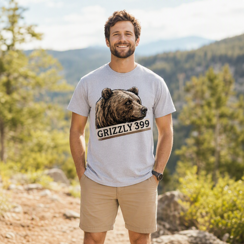Grizzly 399 Portrait Lavender T-Shirt