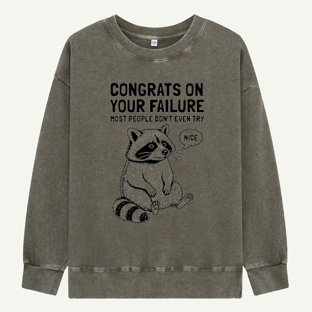 Raccoon Failure Support Club Washed Sweatshirts