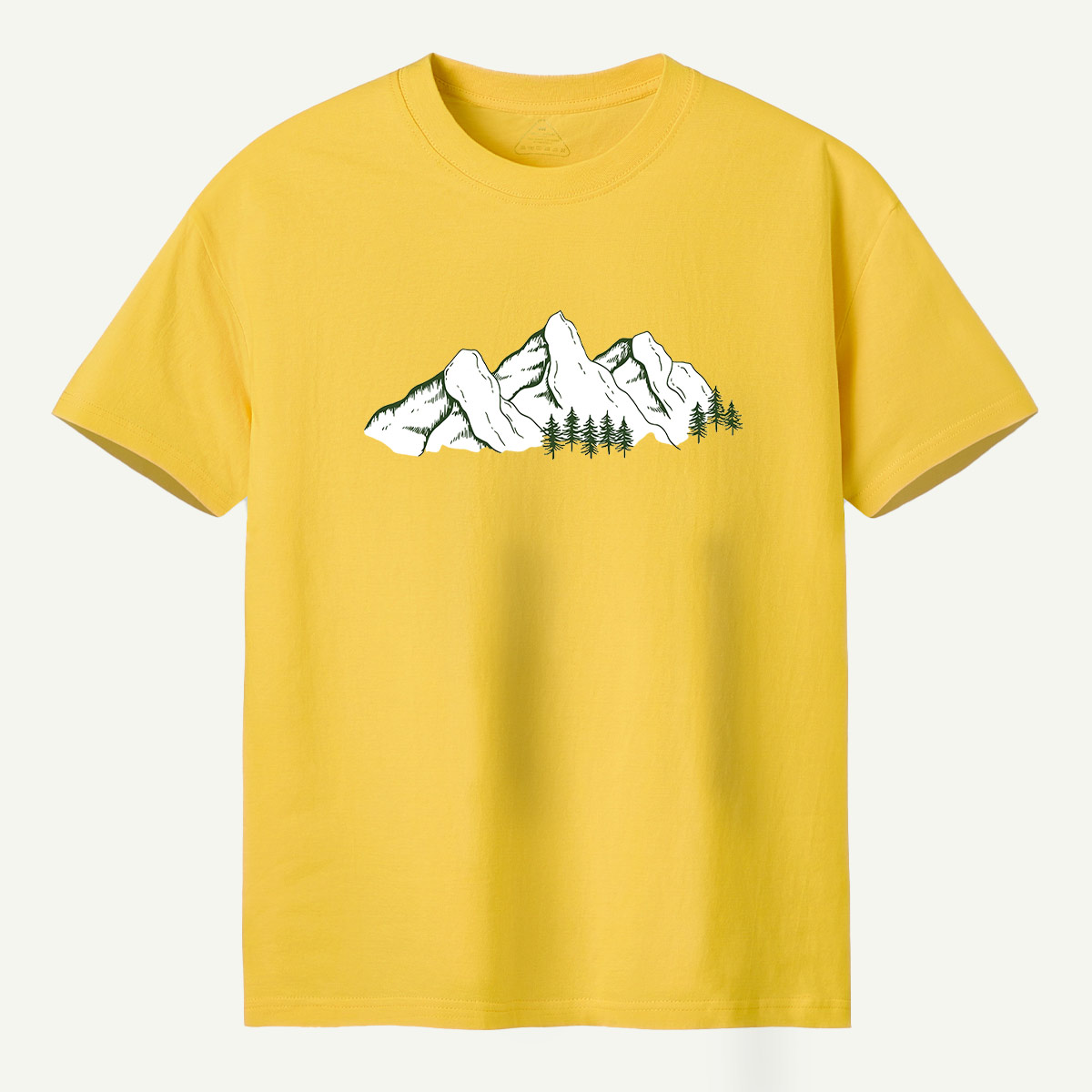 Minimal Mountain Range Line Art T-Shirt