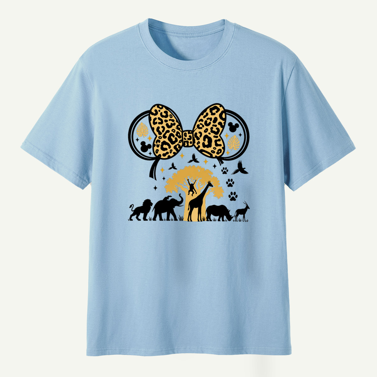 Leopard Bow Wildlife Silhouette T-Shirt