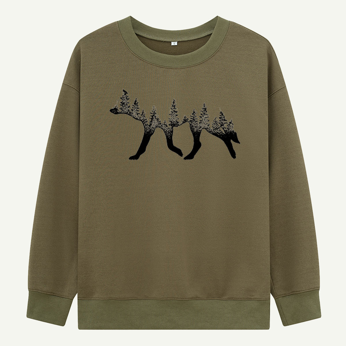 Forest Silhouette Bear Landscape Sweatshirts