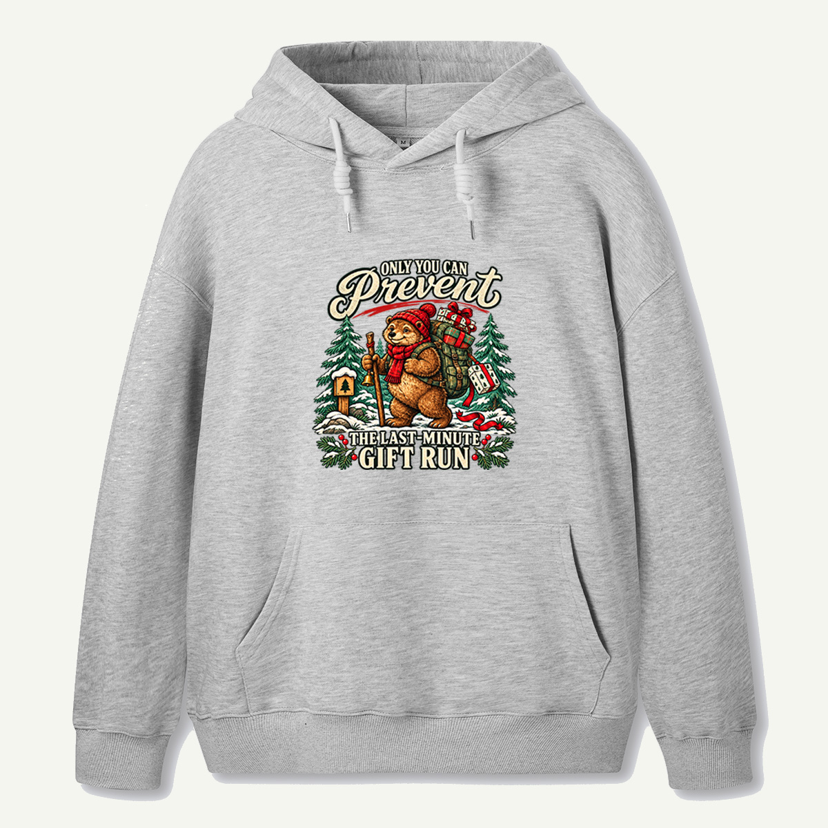 Only You Can Prevent The Last Minute Gift Run Christmas Bigfoot Hoodie