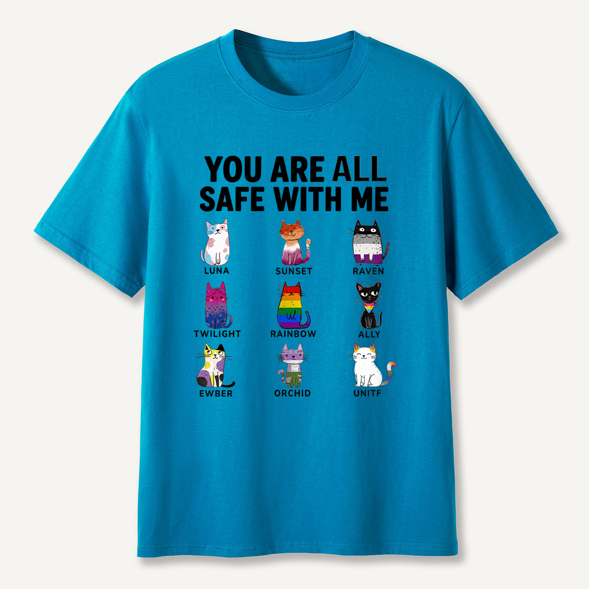You Are Safe With Me Cat T-shirt