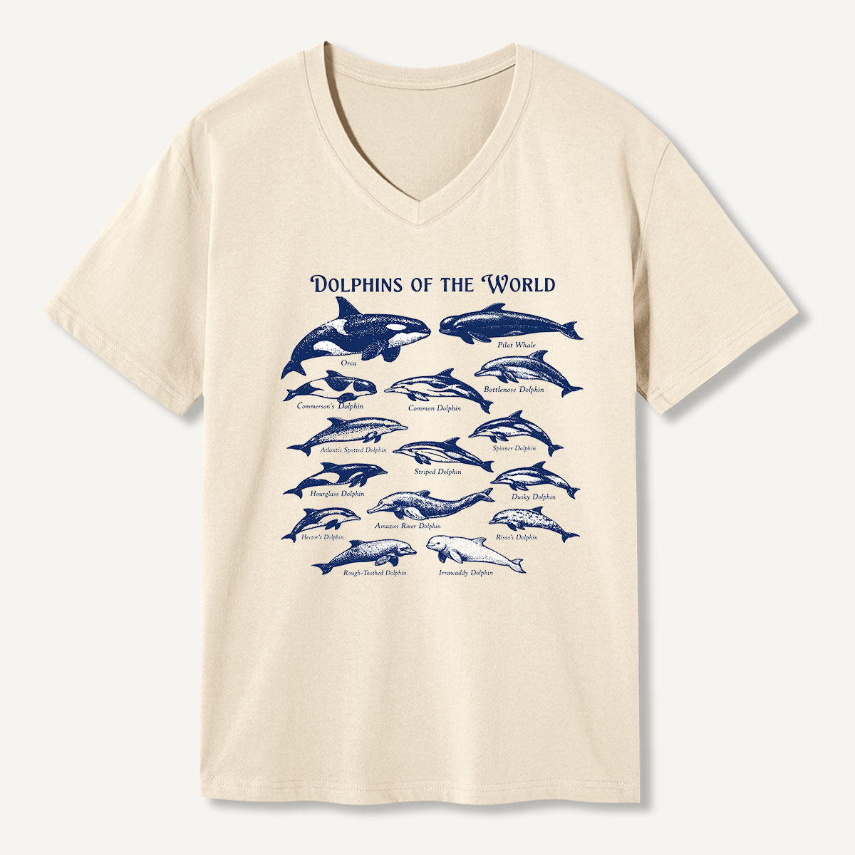 Dolphins Of The World Marine Guide V-neck T-Shirt