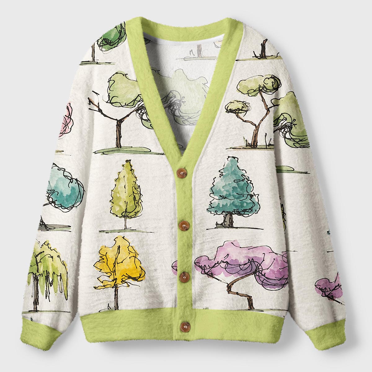 Woodland Tree Ugly Cardigan Sweaters