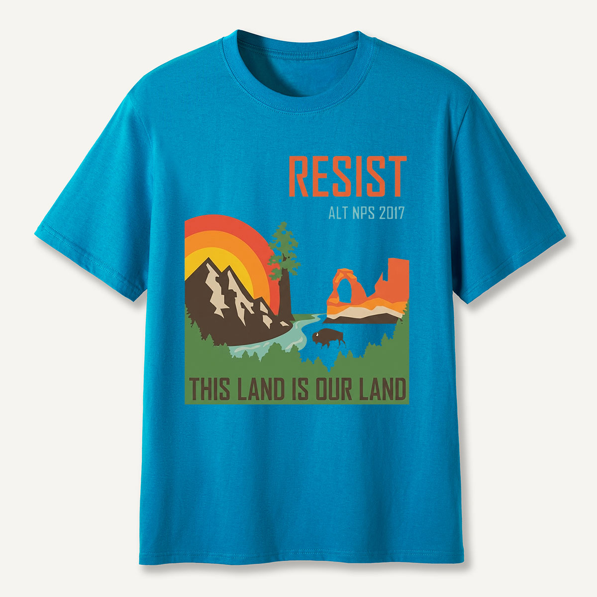 Retro Wilderness Landscape Mountain Adventure T-Shirt