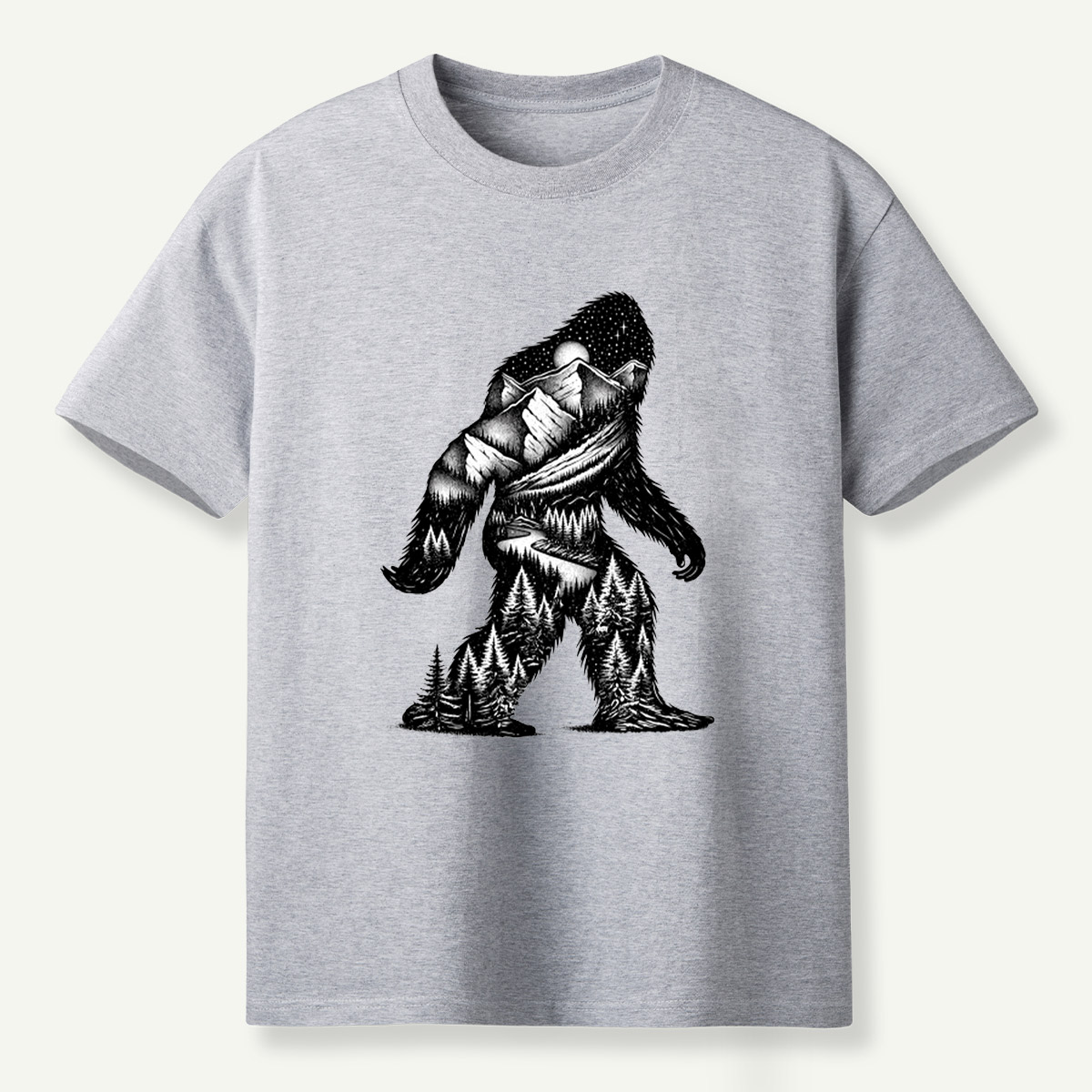 Gorilla Mountain Forest River Wilderness Silhouette T-Shirt