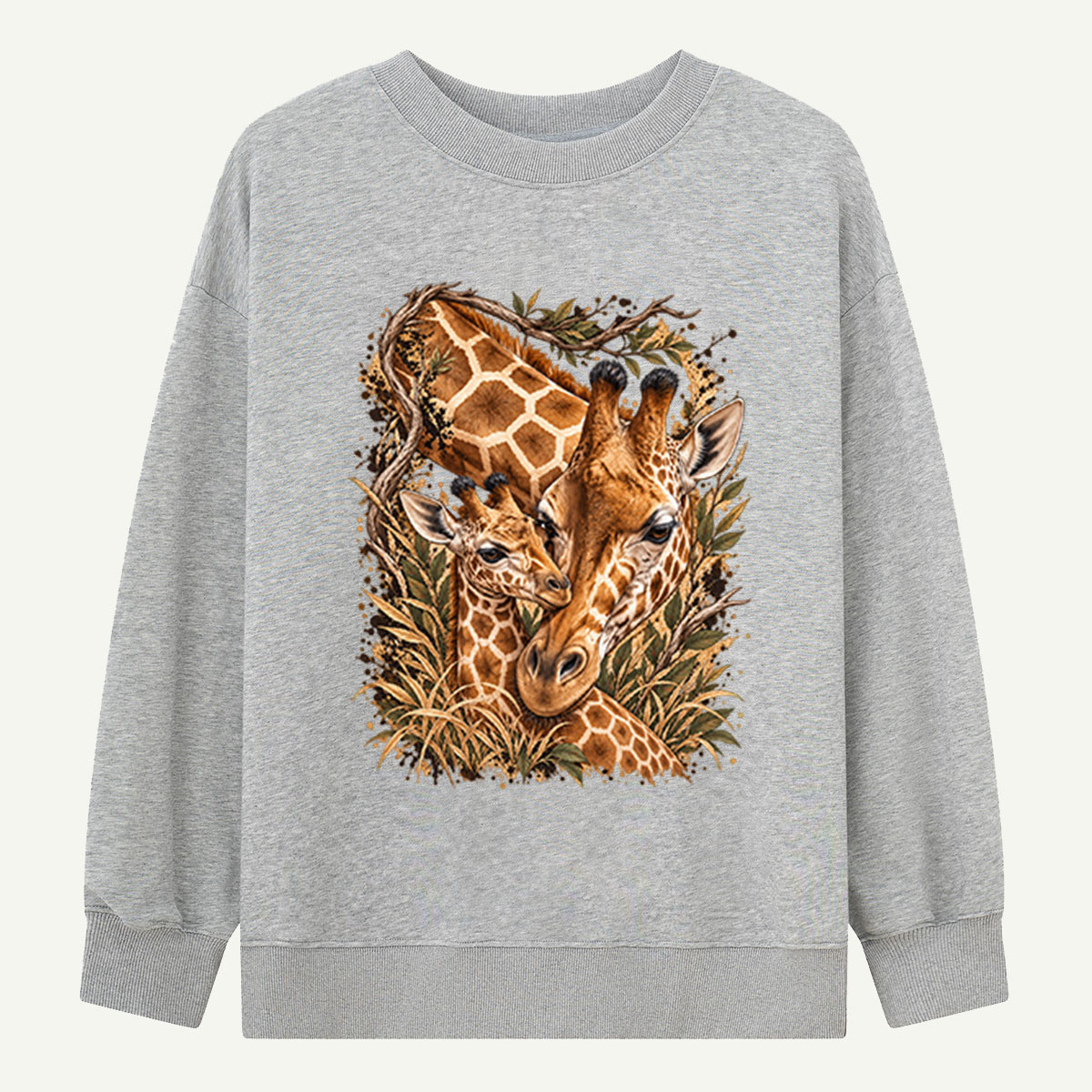 Giraffe Portrait Savannah Wildlife Sweatshirts