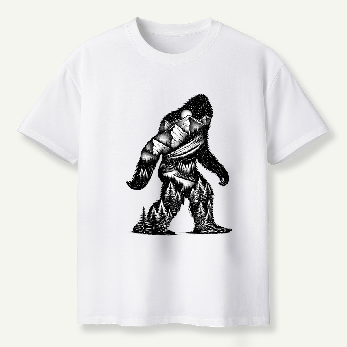 Gorilla Mountain Forest River Wilderness Silhouette T-Shirt