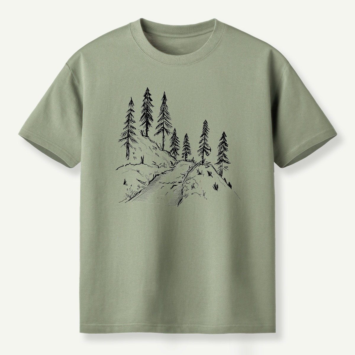 Pine Forest Ridge Sketch T-Shirt