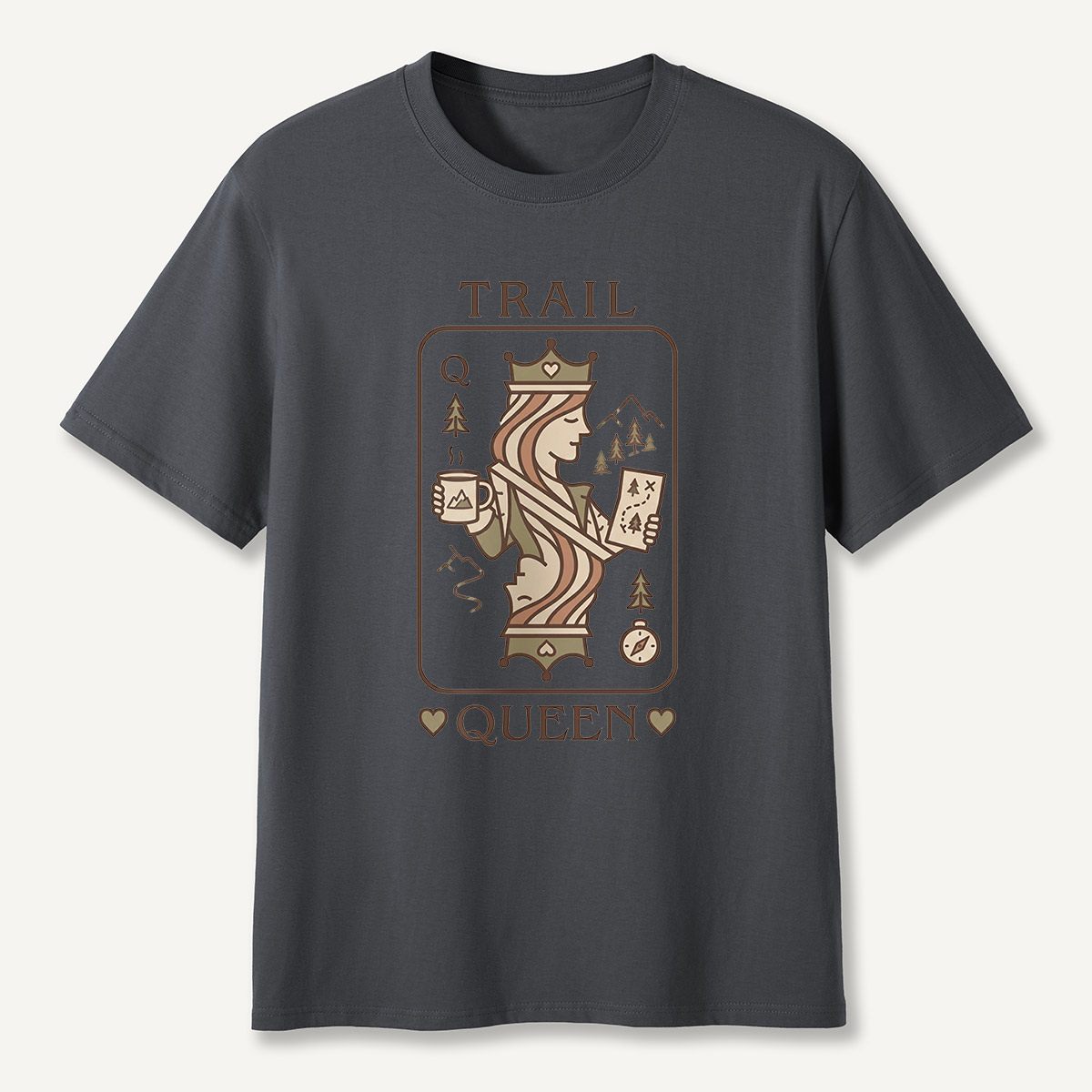 Trail Queen Hiking Playing Card  T-Shirt