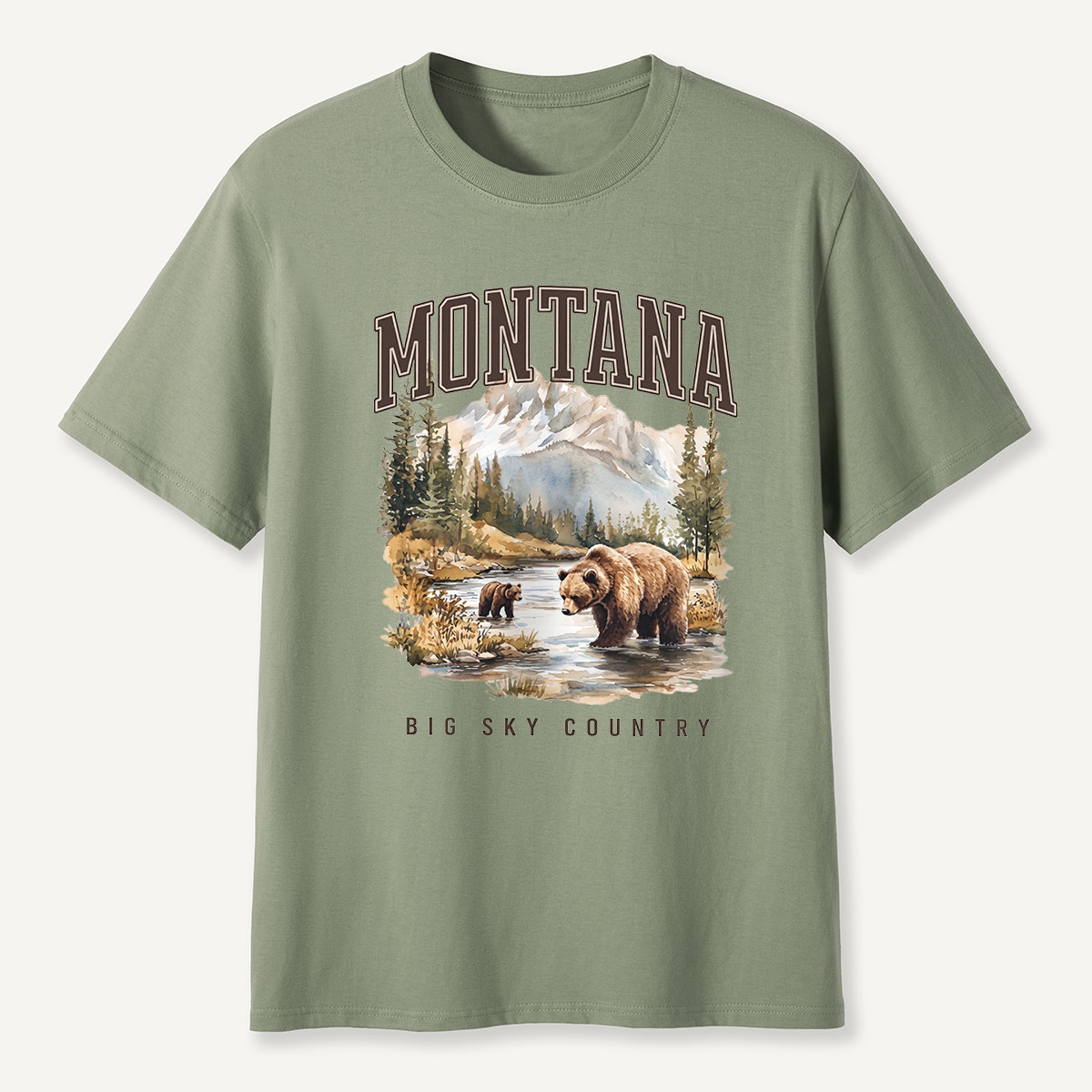 Montana Big Sky Country Grizzly River T-Shirt