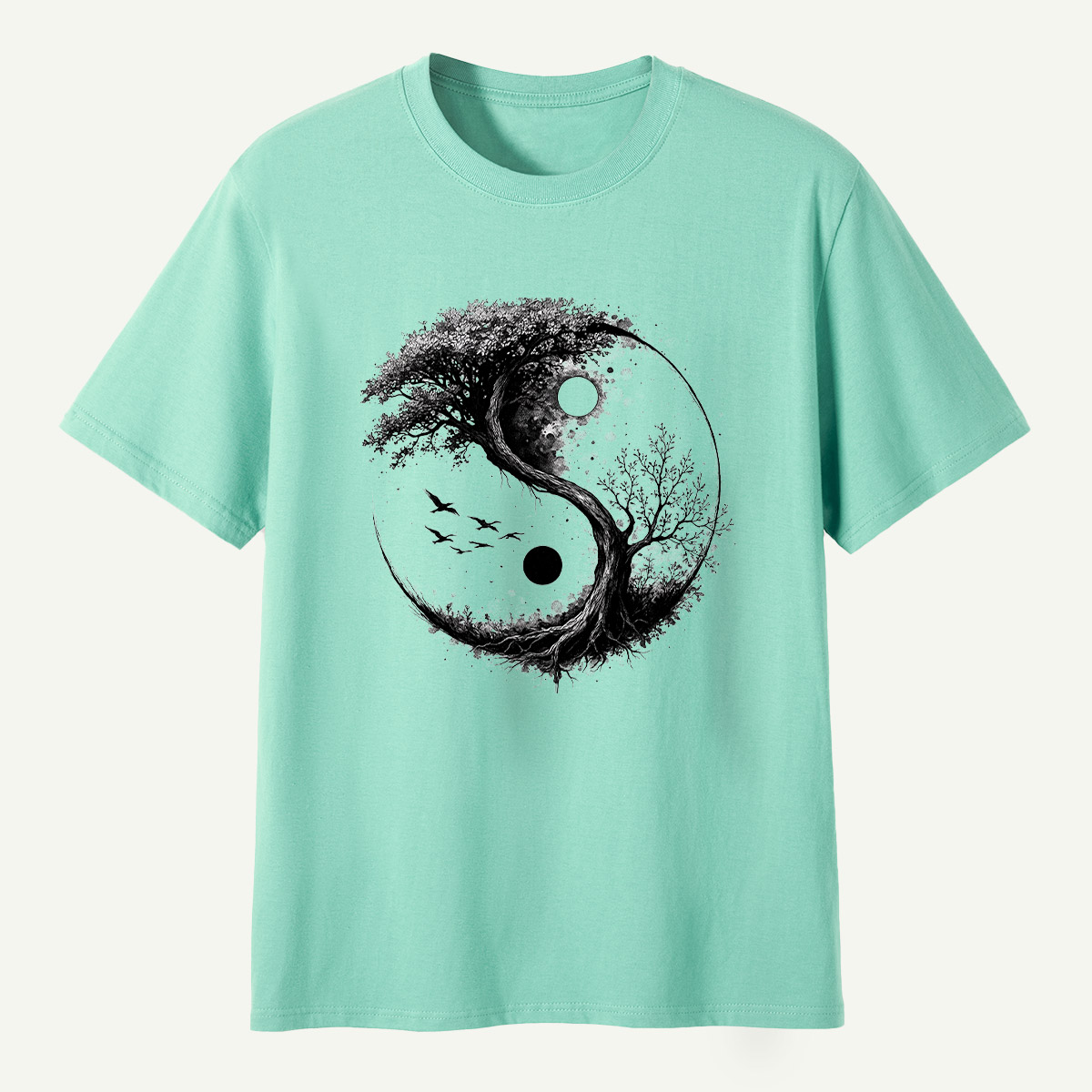 Yin Yang Tree Of Life Balance T-Shirt