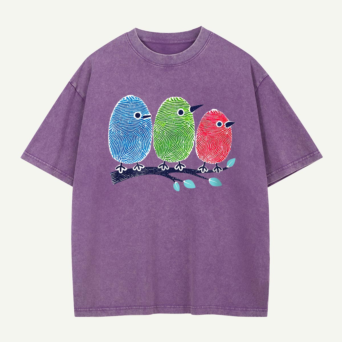 Three Birds Leave Their Mark Washed T-Shirt