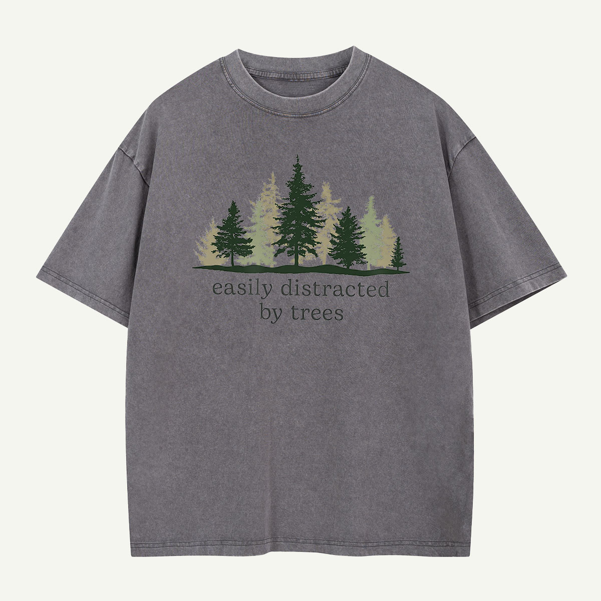 Easily Distracted By Trees Washed T-Shirt