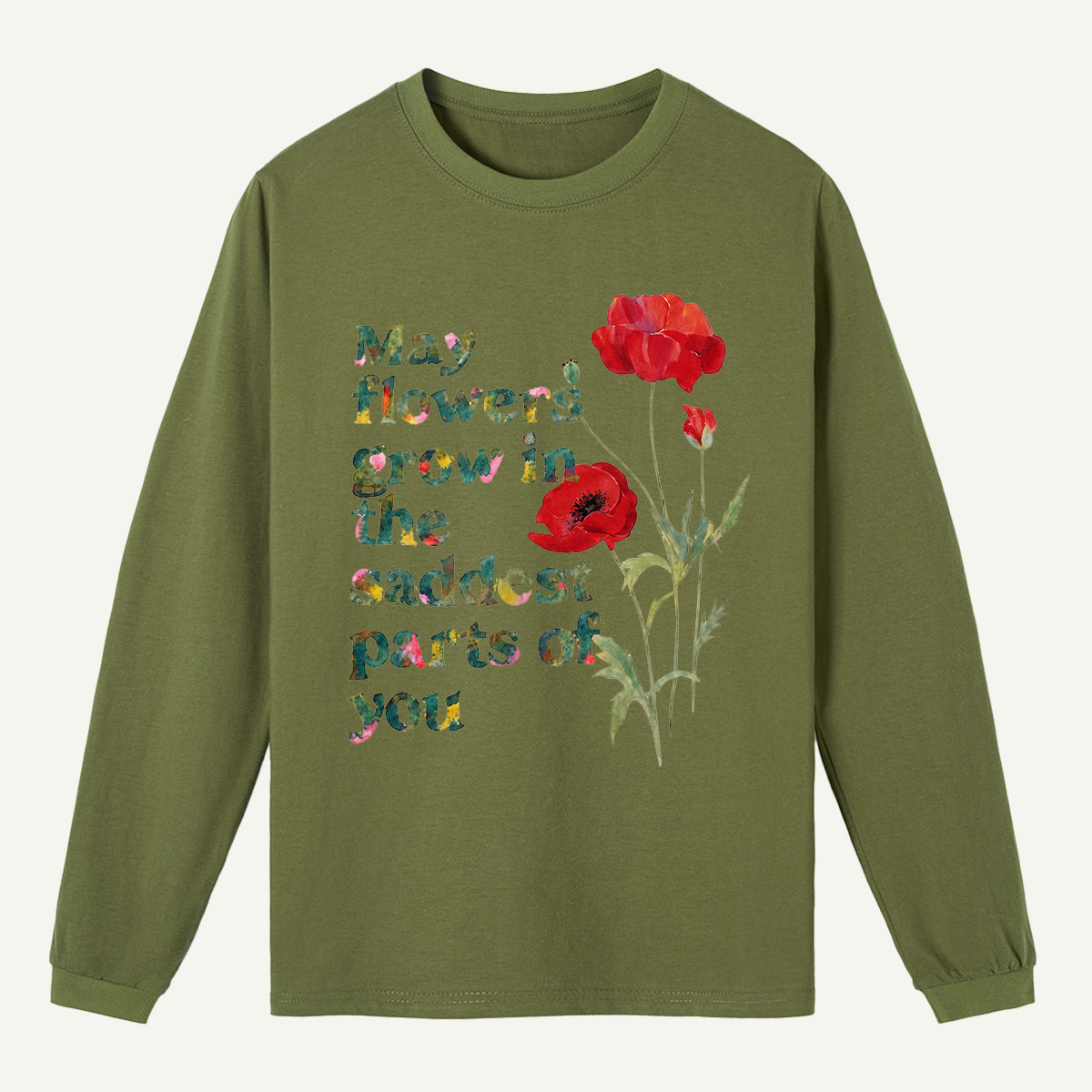 Poppy Bloom Long Sleeve T-Shirt
