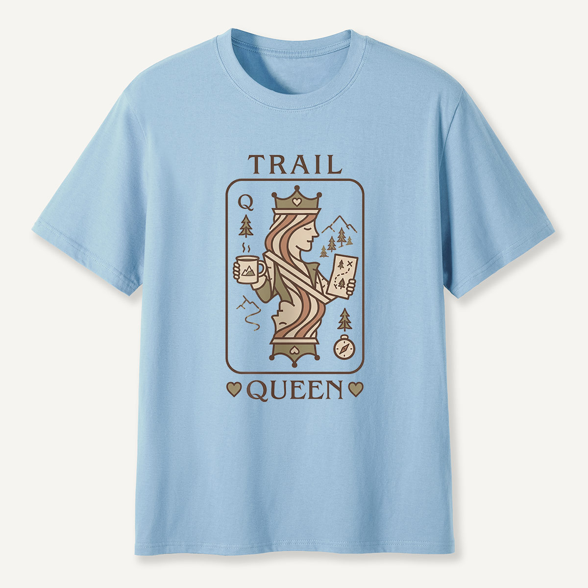 Trail Queen Hiking Playing Card  T-Shirt