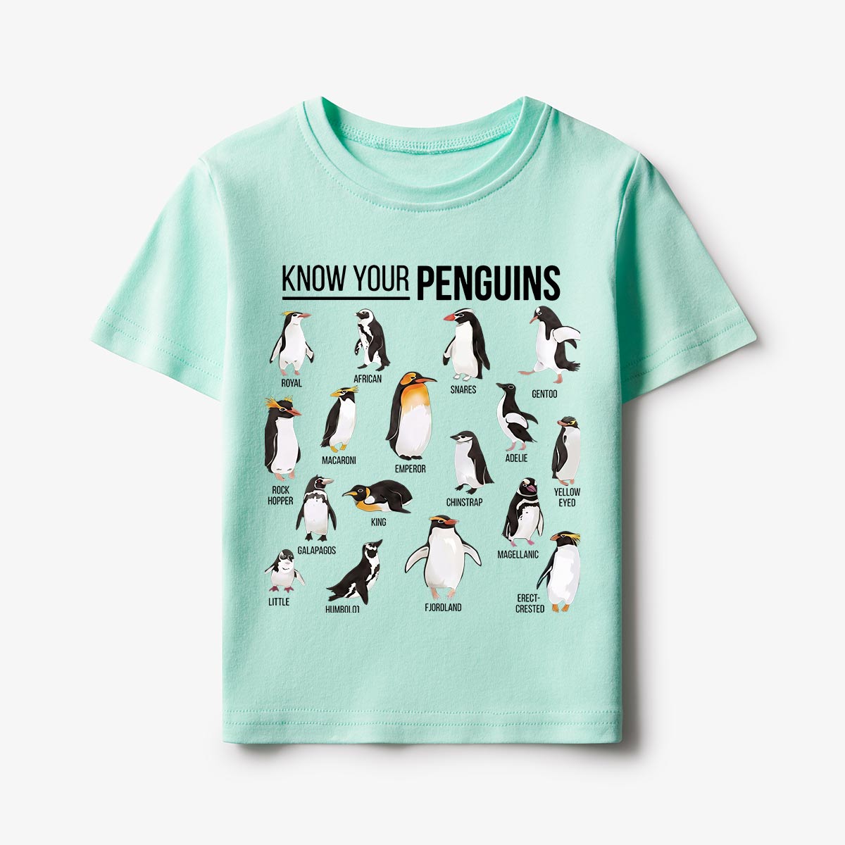 Know Your Penguins Kids T-Shirt