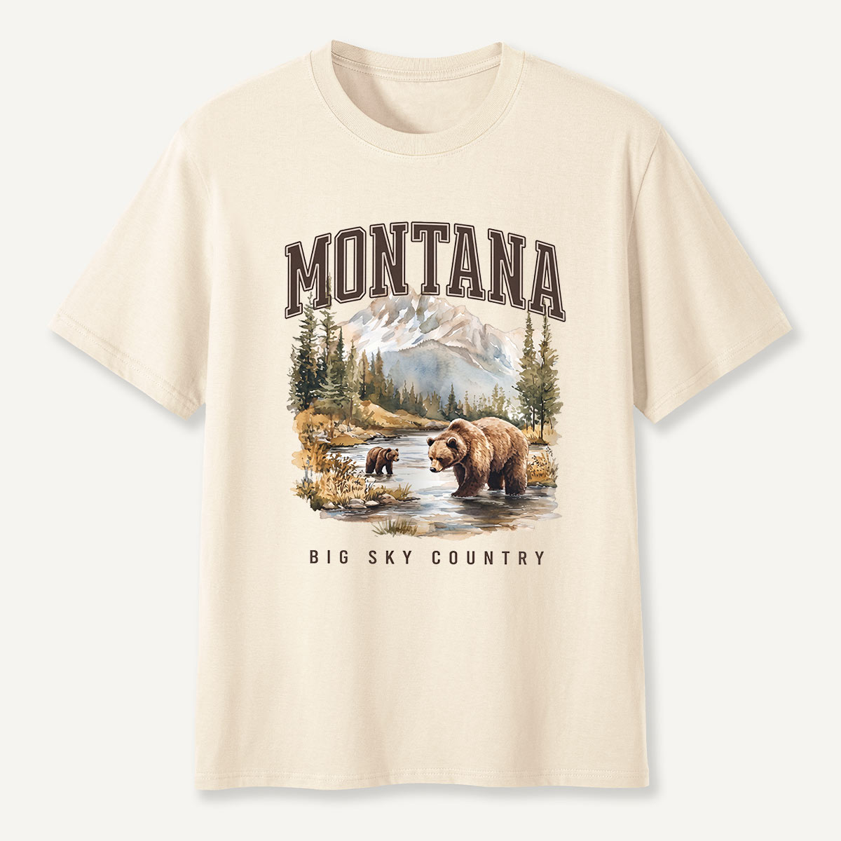 Montana Big Sky Country Grizzly River T-Shirt