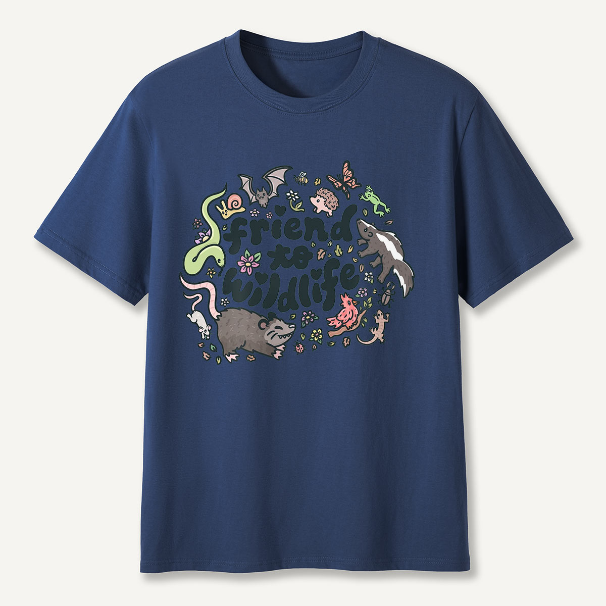 Friend to Wildlife Cute Animals Doodle T-Shirt