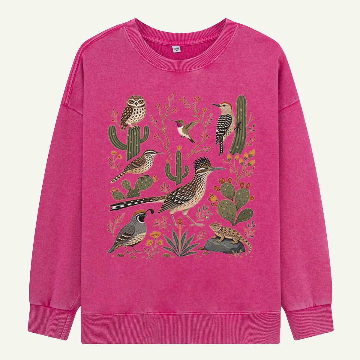 Birds of Cactus Country Washed Sweatshirts