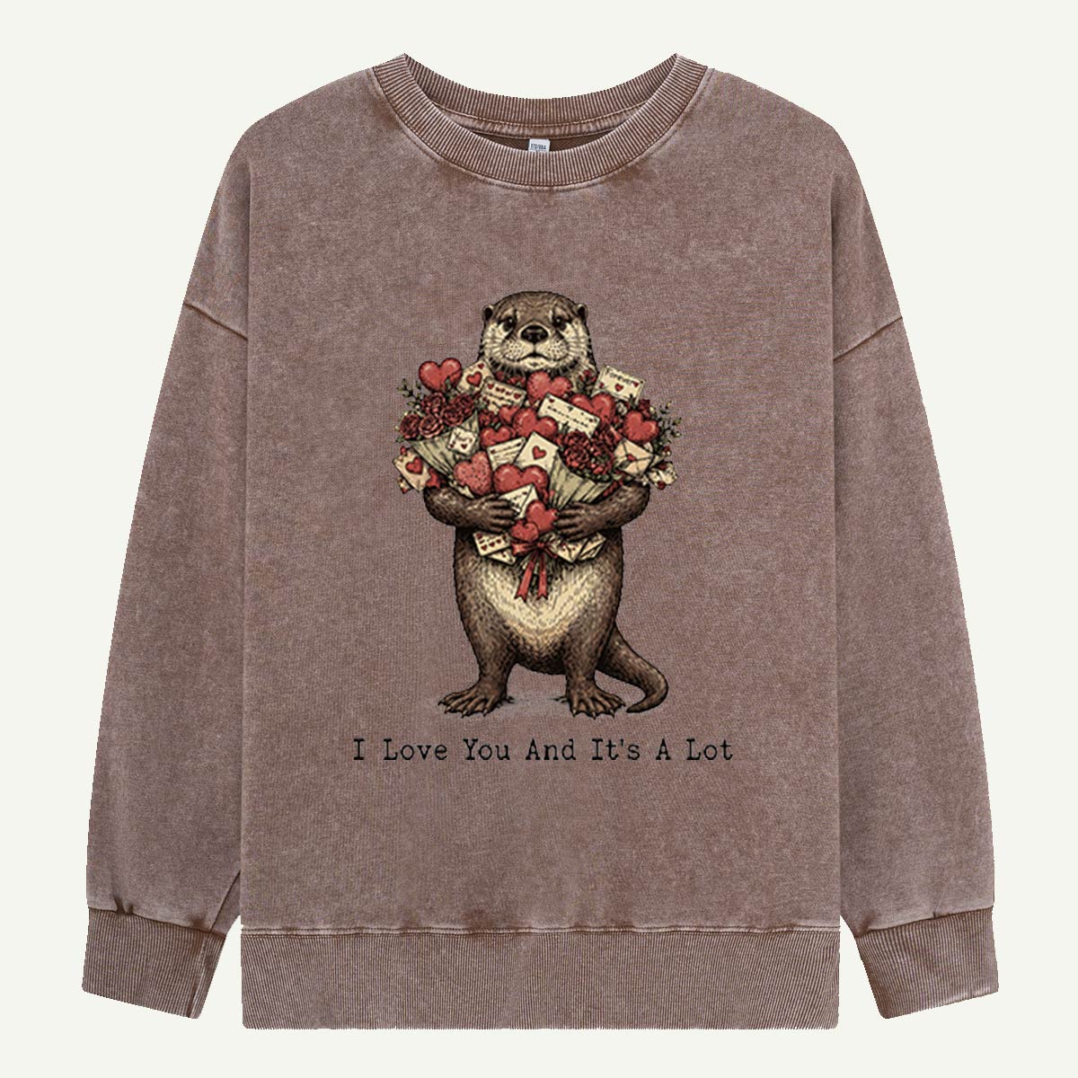 Otterly a Lot of Love Washed Sweatshirts