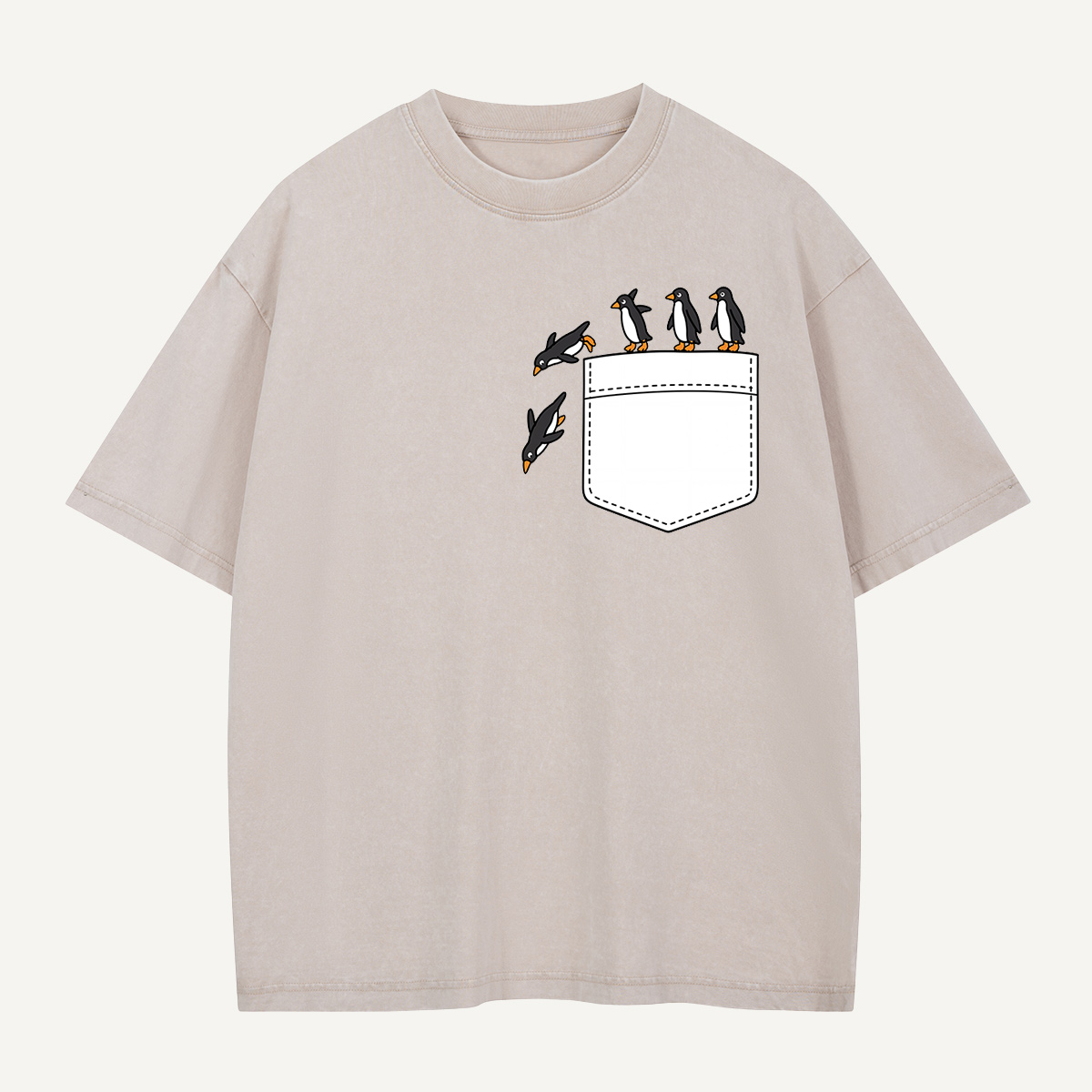 Seasonal Support Penguins Weather Lineup Washed T-Shirt