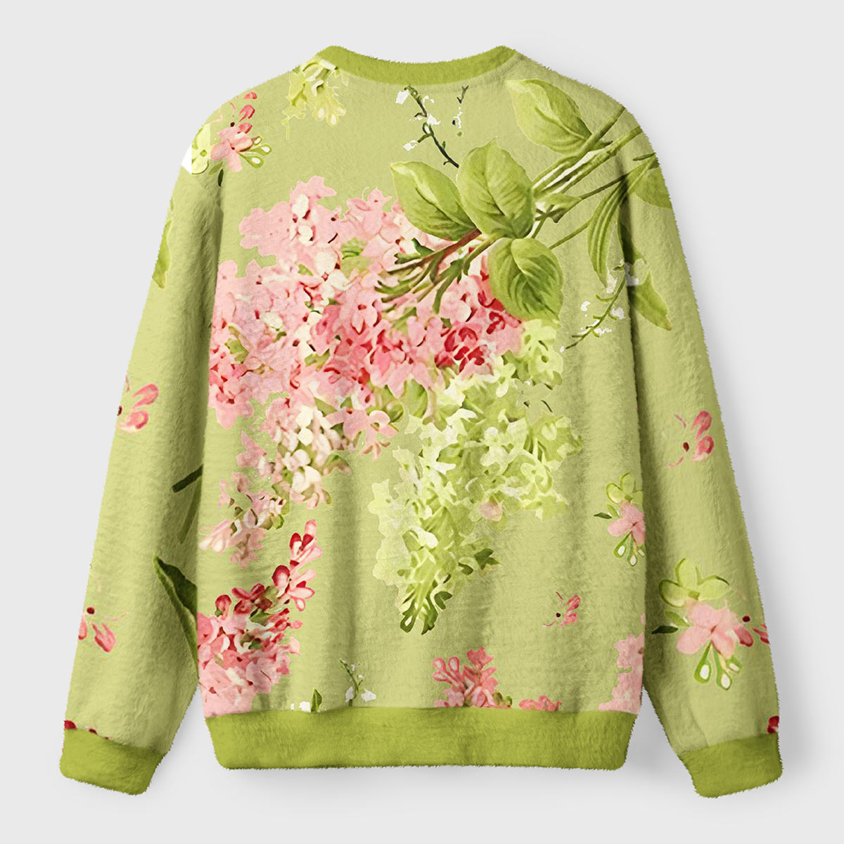 Hydrangea Garden Daydream Ugly Fuzzy Fleece Sweatshirt