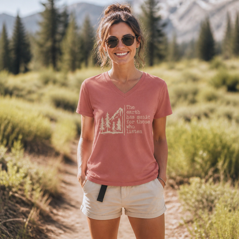 The Earth Has Music V-neck T-Shirt