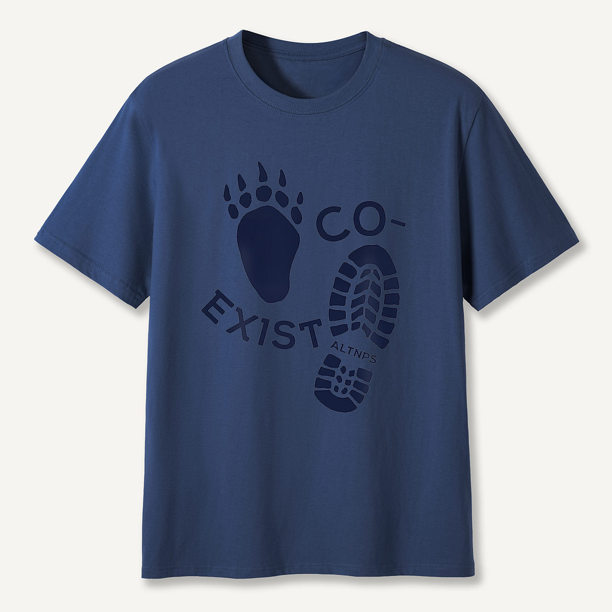 Co-Exist Bear Track and Boot Print T-Shirt