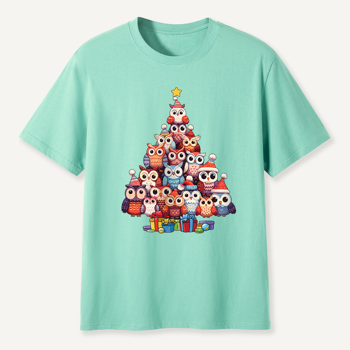 Owl Christmas Tree T-Shirt