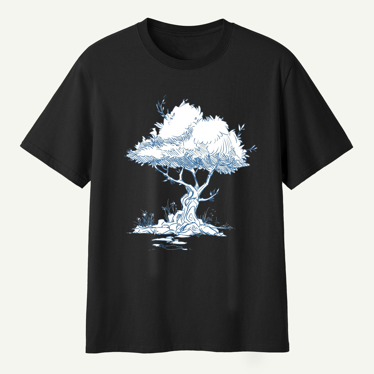 Wilderness Trail Map Line Art T-Shirt