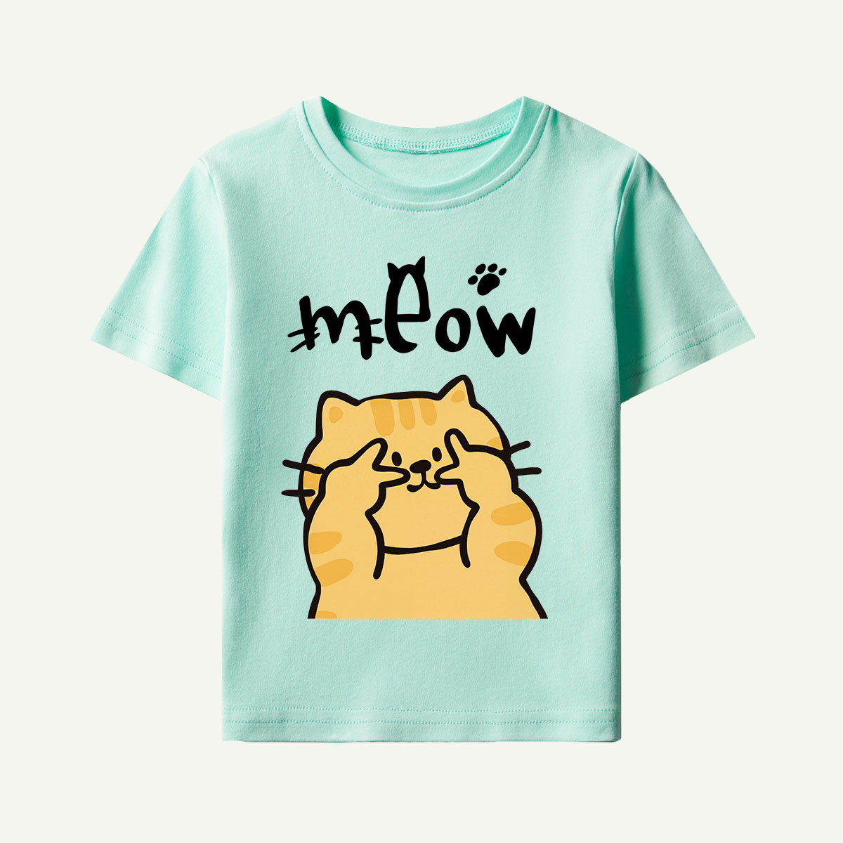 Meow Peekaboo Cat Kids T-Shirt