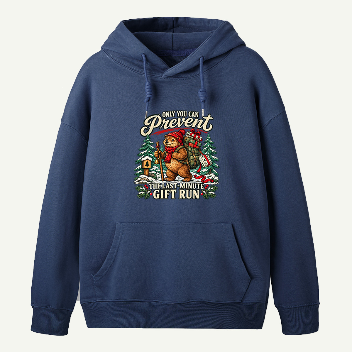 Only You Can Prevent The Last Minute Gift Run Christmas Bigfoot Hoodie