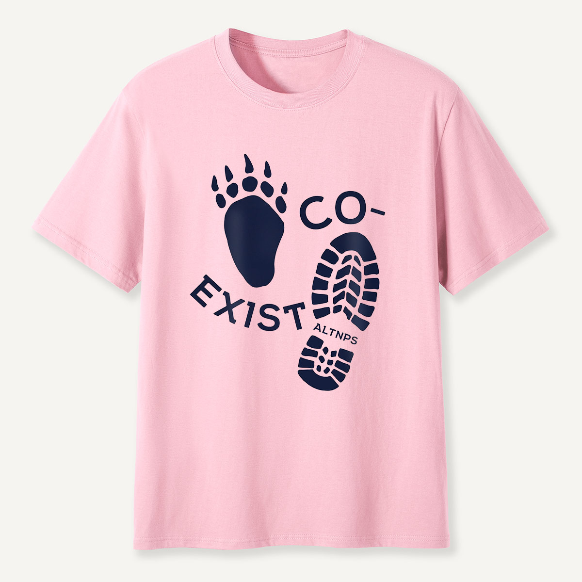 Co-Exist Bear Track and Boot Print T-Shirt